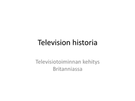 Television Historia