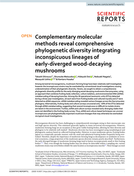 Complementary Molecular Methods Reveal Comprehensive Phylogenetic