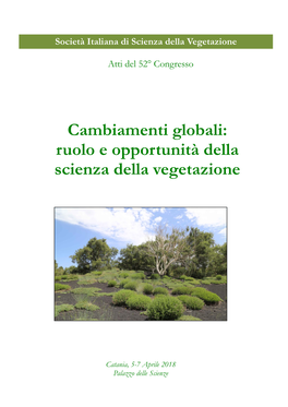 Cambiamenti Globali: Ruolo E Opportunità Della Scienza Della Vegetazione