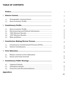 Table of Contents