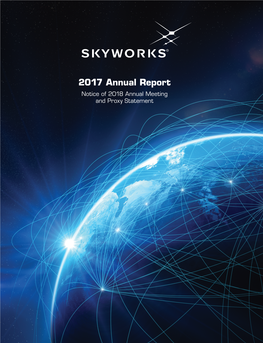 2017 Annual Report and 2018 Proxy Statement