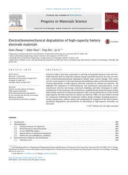 Electrochemomechanical Degradation of High-Capacity Battery Electrode