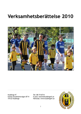 Verksamhetsberättelse 20102010