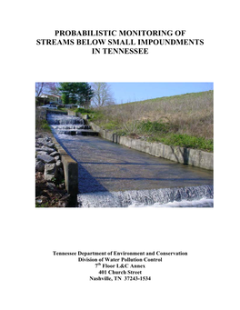 Probabilistic Monitoring of Streams Below Small Impoundments in Tennessee