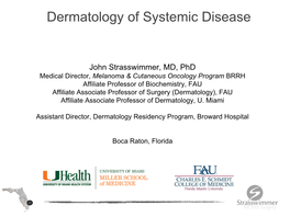 Dermatology of Systemic Disease