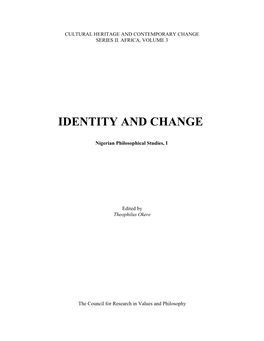 Identity and Change