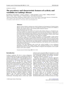 The Prevalence and Characteristic Features of Cyclicity and Variability In