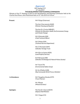 Approval of Minutes of the 1St Meeting of the Commission Held on the 12Th January 2005 at 2