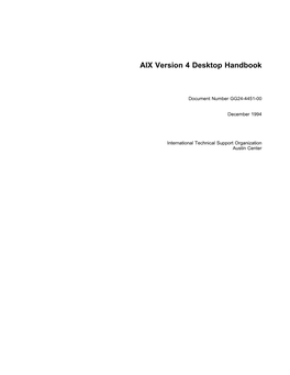 AIX Version 4 Desktop Handbook