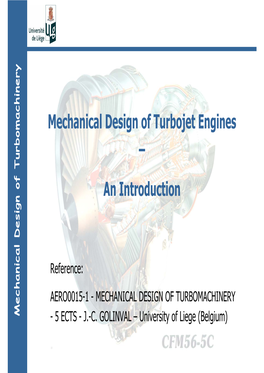Mechanical Design of Turbojet Engines – an Introduction