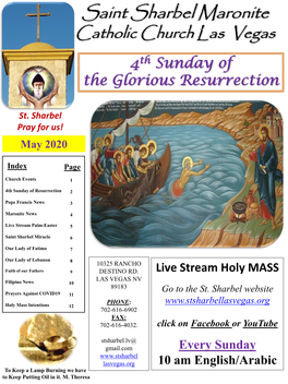 Saint Sharbel Maronite Catholic Church Las Vegas 4Th Sunday of the Glorious Resurrection