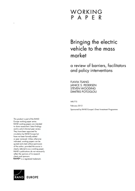 Bringing the Electric Vehicle to the Mass Market: a Review of Barriers, Facilitators and Policy Interventions
