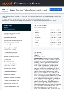 471 Bus Time Schedule & Line Route