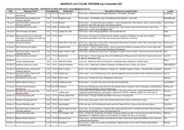 WAVERLEY LAC CYCLING PROGRAM July to December 2021