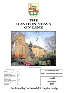 The Haydon News on Line