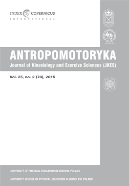 ANTROPOMOTORYKA Journal of Kinesiology and Exercise Sciences (JKES)
