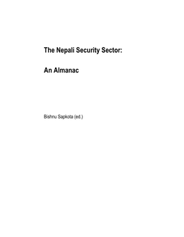 The Nepali Security Sector