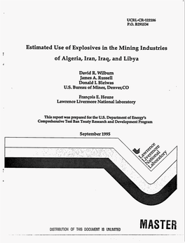 Estimated Use of Explosives in the Mining Industries of Algeria, Iran, Iraq, and Libya