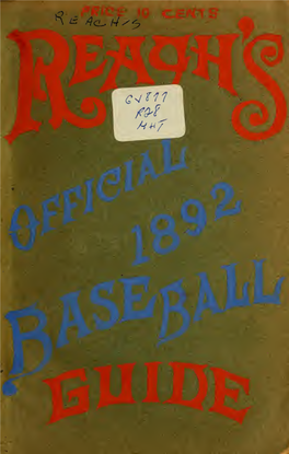 The Reach Official American League Base Ball Guide