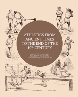 ATHLETICS from ANCIENT TIMES to the END of the 19Th CENTURY