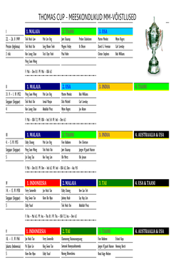 Thomas Cup 1-30