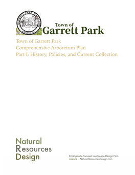Comprehensive Arboretum Plan, Part I