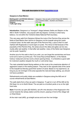 Gargrave to East Marton.Pdf