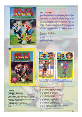 Liga 1993-1994 Resumen