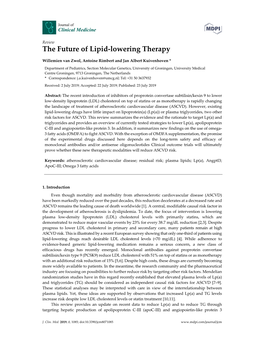 The Future of Lipid-Lowering Therapy