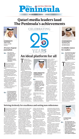 Qatari Media Leaders Laud the Peninsula's Achievements