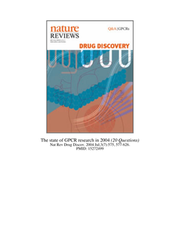 Twenty Questions: the State of GPCR Research in 2004