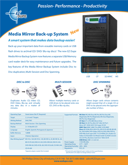 Media Mirror Back-Up System New a Smart System That Makes Data Backup Easier!