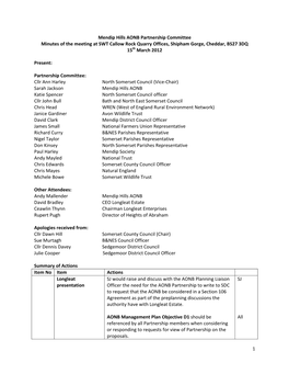 Mendip Hill Partnership Committee