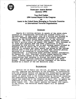 Terrorist Assets Report 1994