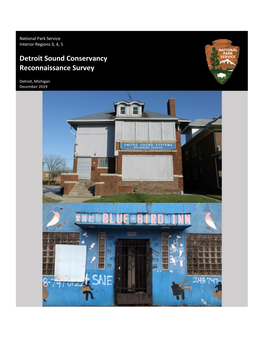 Detroit Sound Conservancy Reconnaissance Survey