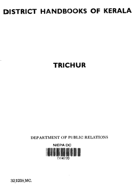 District Handbooks of Kerala Trichur