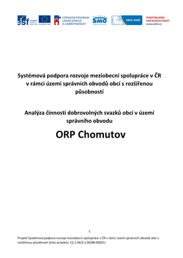 Analýza DSO V ORP Chomutov