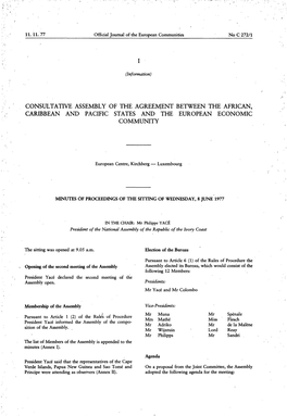 Consultative Assembly of the Agreement Between the African