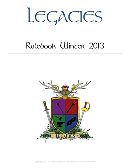 Rulebook Winter 2013