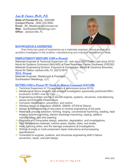 Dr. Carney's CV