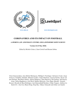 Coronavirus and Its Impact on Football