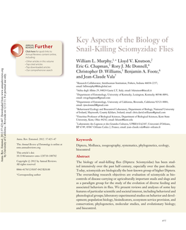 Key Aspects of the Biology of Snail-Killing Sciomyzidae Flies