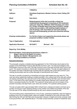 Planning Committee 21/03/2018 Schedule Item No. 02