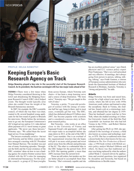 Keeping Europe's Basic Research Agency on Track