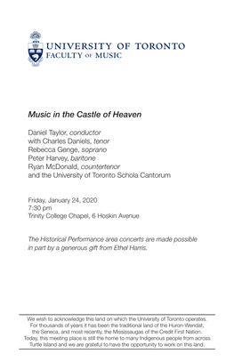 Music in the Castle of Heaven