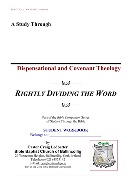 Dispensational and Covenant Theology