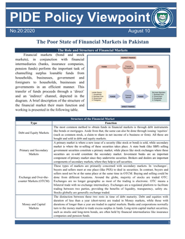 PIDE Policy Viewpoint No.20:2020 August 10