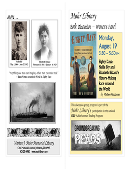 Mohr Library Book Discussion – Women's Panel More…