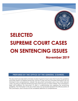 SELECTED SUPREME COURT CASES on SENTENCING ISSUES November 2019