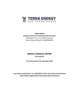 ANNUAL FINANCIAL REPORT for the Period